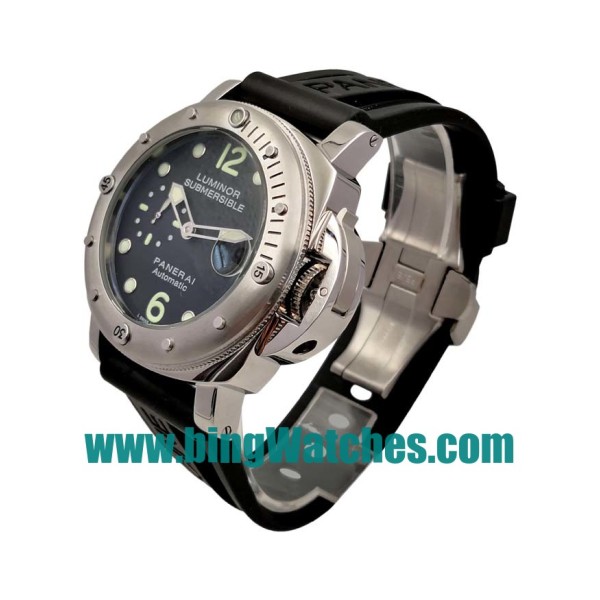 42.5 MM Black Dials Panerai Submersible PAM00024 Replica Watches With Steel Cases For Men