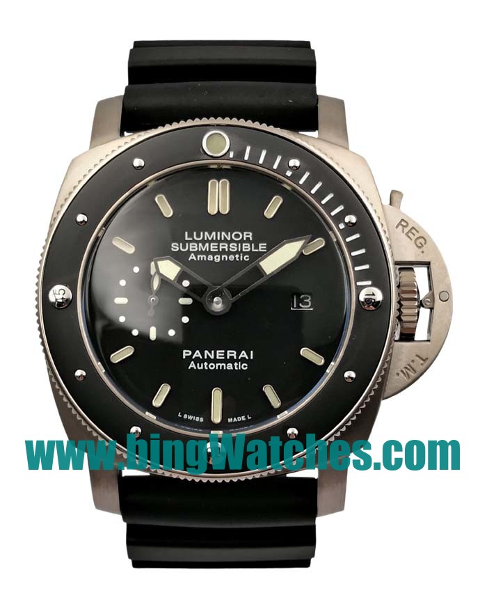 Best Quality Panerai Submersible PAM00389 Replica Watches With Black Dials For Men