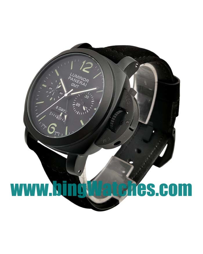 Best Quality Panerai Luminor GMT PAM00317 Fake Watches With Black Dials For Men