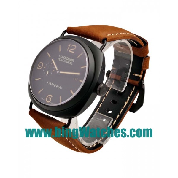 45 MM Top Quality Panerai Radiomir PAM00292 Fake Watches With Black Dials For Men