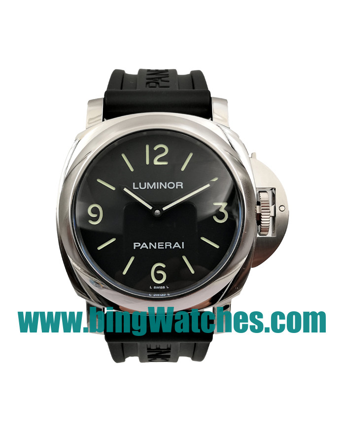 High Quality Panerai Luminor Base PAM00112 Replica Watches With Black Dials For Sale