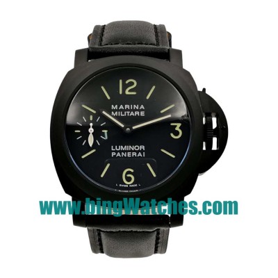 43 MM AAA Quality Panerai Luminor PAM00082 Replica Watches With Black Dials For Men