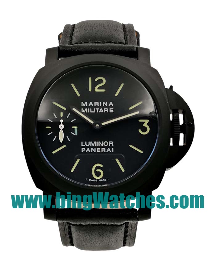 43 MM AAA Quality Panerai Luminor PAM00082 Replica Watches With Black Dials For Men