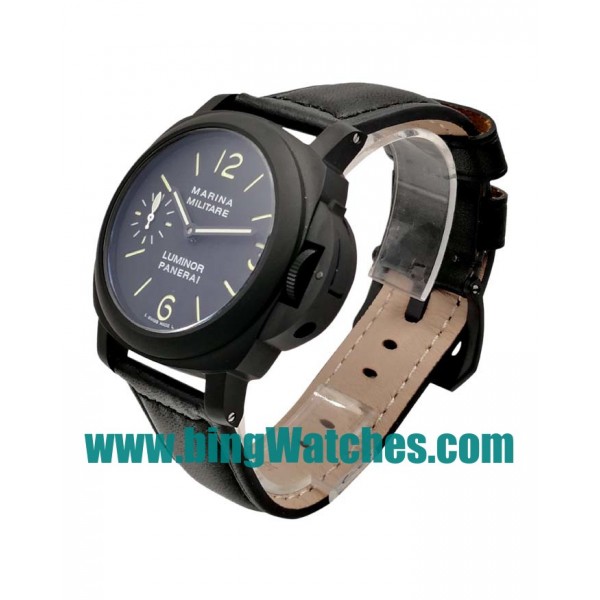 43 MM AAA Quality Panerai Luminor PAM00082 Replica Watches With Black Dials For Men