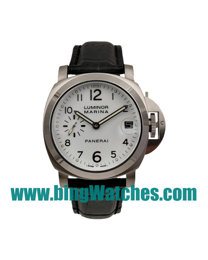 AAA Quality Panerai Luminor Marina PAM00049 Replica Watches With White Dials For Men