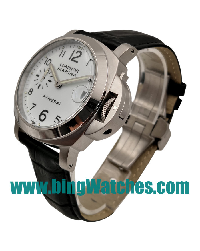 AAA Quality Panerai Luminor Marina PAM00049 Replica Watches With White Dials For Men